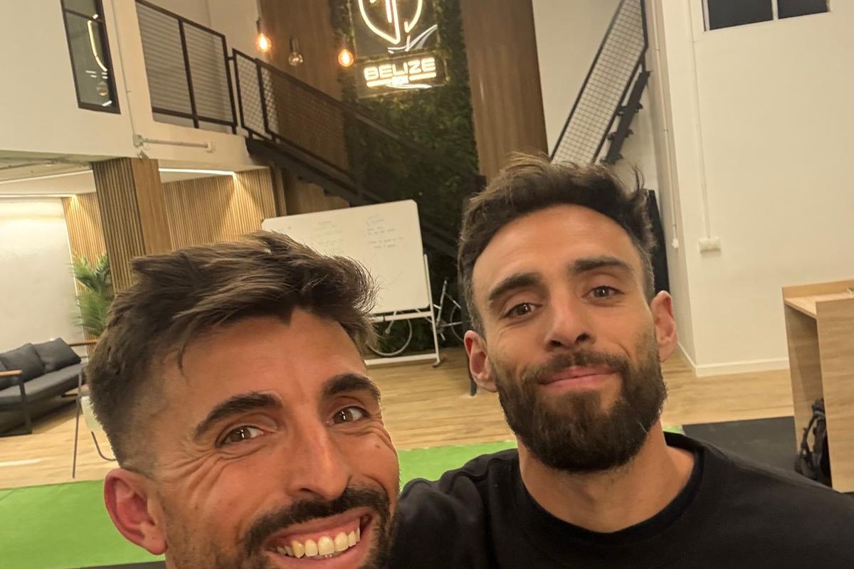 Fer y Fran juntos después de entrenar en Belize box.